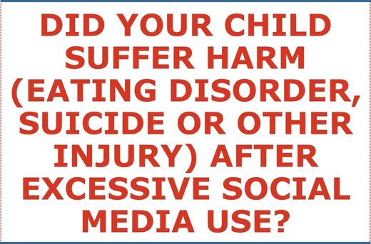Did Your Child Suffer Harm (Eating Disorder, Suicide or Other Injury) After Excessive Social Media Use - Form Question