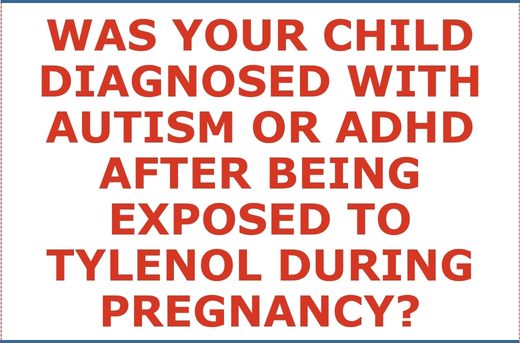 Was Your Child Diagnosed With Autism or ADHD After Being Exposed To Tylenol During Pregnancy - Form Question?